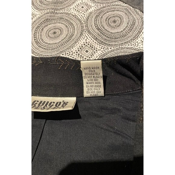 CHICOS Size 3 Camelot Black Roadster Jacket XL/16 Reg Size Beaded Embroidery - Picture 12 of 12